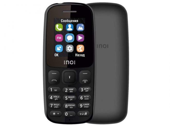 Кнопочный сотовый телефон Inoi 100 черный мобильный - фото 1 - id-p220170922