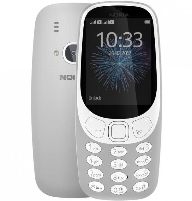 Кнопочный сотовый телефон Nokia 3310 2017 серый - фото 1 - id-p220674562