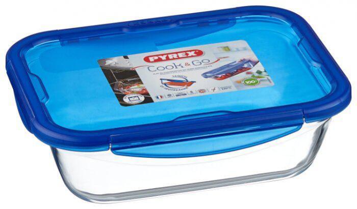 Стеклянная форма для запекания с крышкой PYREX 30х22см прямоугольная стекло маленькая мяса в духовке - фото 4 - id-p220736589