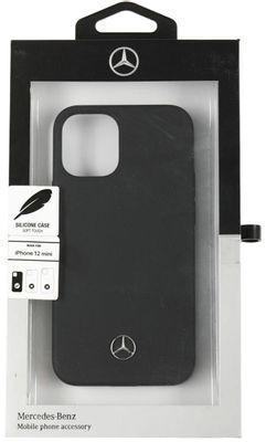 Чехол (клип-кейс) Mercedes liquid silicone, для Apple iPhone 12 mini, серый [mehcp12ssilsg] - фото 2 - id-p220449686