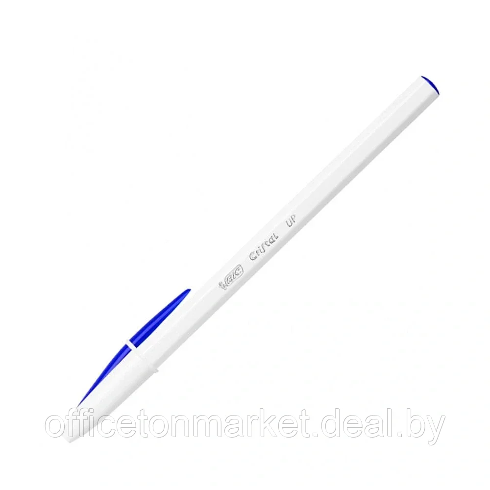Ручка шариковая "Bic Cristal Up", 0.35 мм, белый, синий, стерж. синий - фото 1 - id-p220764186