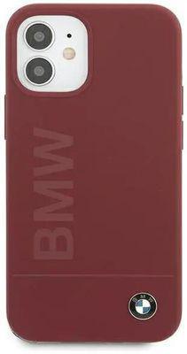 Чехол (клип-кейс) BMW liquid silicone, для Apple iPhone 12 mini, противоударный, бордовый [bmhcp12sslblre] - фото 1 - id-p220449694