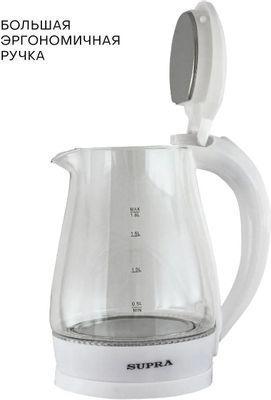 Чайник электрический Supra KES-1856G, 1500Вт, белый и прозрачный - фото 10 - id-p220449714