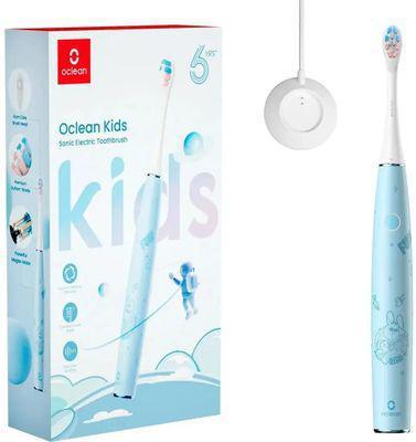 Электрическая зубная щетка OCLEAN Kids Air 2 насадки для щётки: 2шт, цвет:голубой [c01000362] - фото 7 - id-p220589078