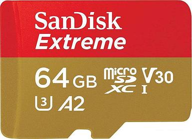 Карта памяти SanDisk Extreme microSDXC SDSQXAH-064G-GN6MN 64GB