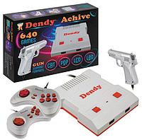 DENDY Achive 640 игр + световой пистолет черная