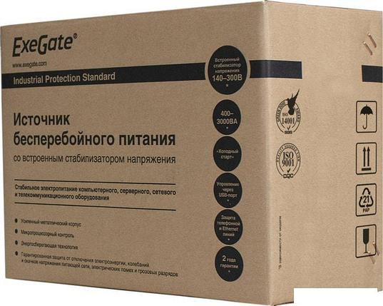 Источник бесперебойного питания ExeGate SpecialPro UNB-2000.LED.AVR.EURO.RJ.USB, фото 2