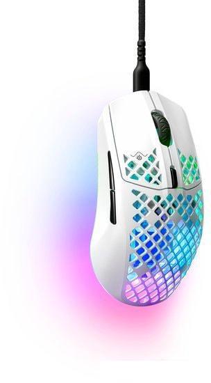 Игровая мышь SteelSeries Aerox 3 2022 Edition (белая) - фото 2 - id-p220292366