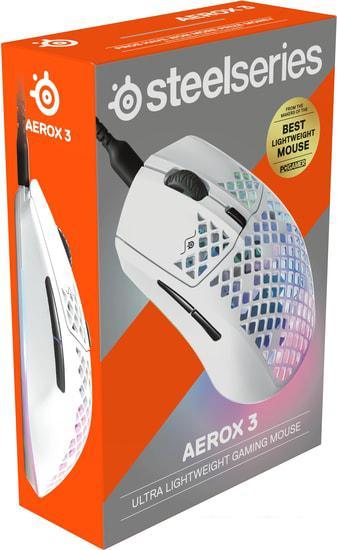 Игровая мышь SteelSeries Aerox 3 2022 Edition (белая) - фото 6 - id-p220292366