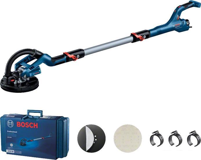 Шлифмашина для стен и потолков Bosch GTR 550 Professional 06017D4020 (без АКБ, кейс) - фото 1 - id-p220594257