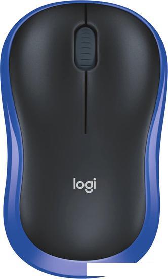 Мышь Logitech M186 (черный/синий)