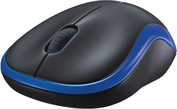 Мышь Logitech M186 (черный/синий), фото 2