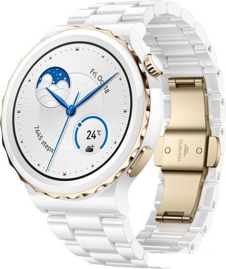 Умные часы Huawei Watch GT 3 Pro Ceramic 43 мм (белый/керамика) - фото 1 - id-p220709884