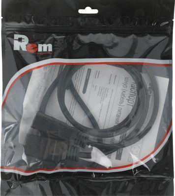 Шнур питания Rem (R-16-Cord-C19-C20-1.8) C19-C20 проводник.:3x1.5мм2 1.8м 220В 16А (упак.:1шт) черны - фото 4 - id-p220449592