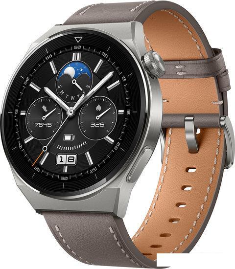 Умные часы Huawei Watch GT 3 Pro Titanium 46 мм (серый) - фото 1 - id-p220709914