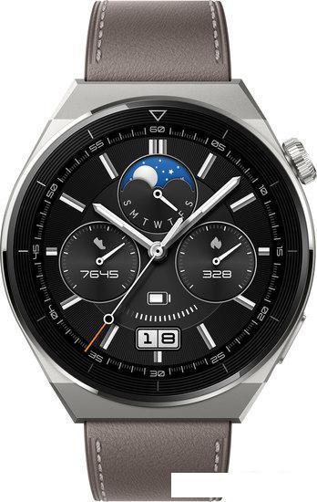 Умные часы Huawei Watch GT 3 Pro Titanium 46 мм (серый) - фото 3 - id-p220709914