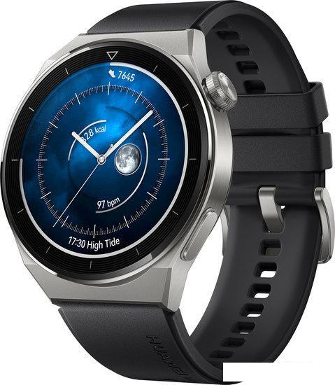 Умные часы Huawei Watch GT 3 Pro Titanium 46 мм (серый/черный) - фото 1 - id-p220709922