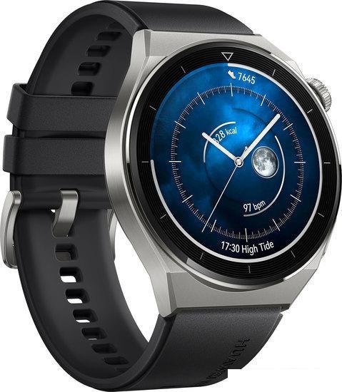 Умные часы Huawei Watch GT 3 Pro Titanium 46 мм (серый/черный) - фото 2 - id-p220709922