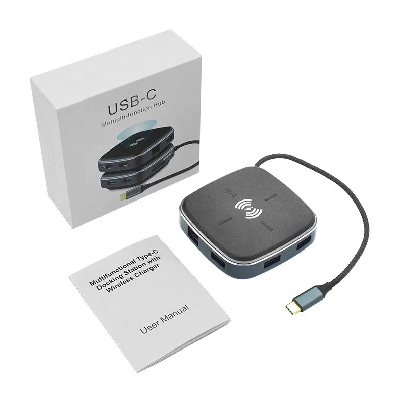 Адаптер - док-станция 9in1 USB3.1 Type-C на RJ45 (LAN) - HDMI 4K - 3x USB3.0 - USB3.1 Type-C - SD/TF - фото 6 - id-p220768139