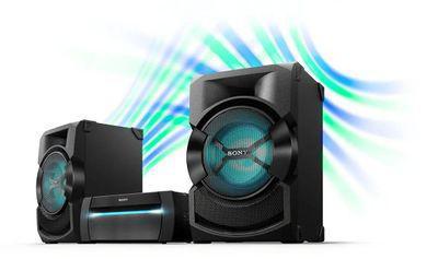 Музыкальный центр Sony Shake-X10, 1200Вт, с караоке, Bluetooth, FM, USB, CD, DVD, черный, - фото 2 - id-p220754130