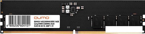 Оперативная память QUMO 16ГБ DDR5 4800 МГц QUM5U-16G4800N40, фото 2
