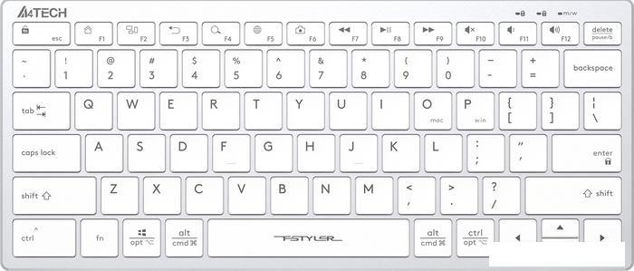 Клавиатура A4Tech Fstyler FX51 (серебристый/белый)