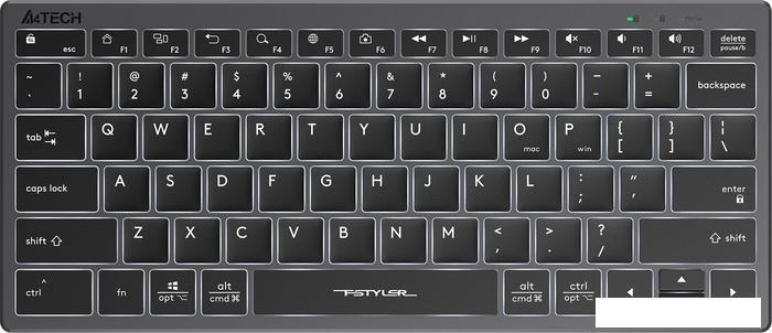 Клавиатура A4Tech Fstyler FX61 (серый/черный), фото 2