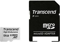 Карта памяти Transcend microSDXC HE (Class 10) UHS-I 64GB + адаптер [TS64GUSDXC10V]