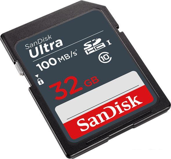 Карта памяти SanDisk Ultra SDHC SDSDUNR-032G-GN3IN 32GB - фото 2 - id-p220711041