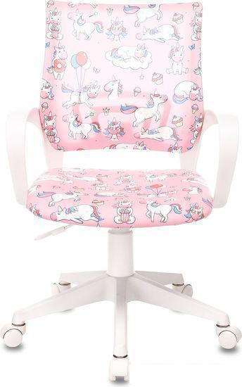 Компьютерное кресло Бюрократ Burokids 1 (розовый единороги/пластик белый) - фото 2 - id-p220252292