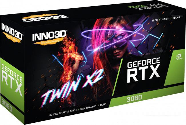 Видеокарта Inno3D GeForce RTX 3060 Twin X2 12GB GDDR6 N30602-12D6-119032AH - фото 3 - id-p220463289