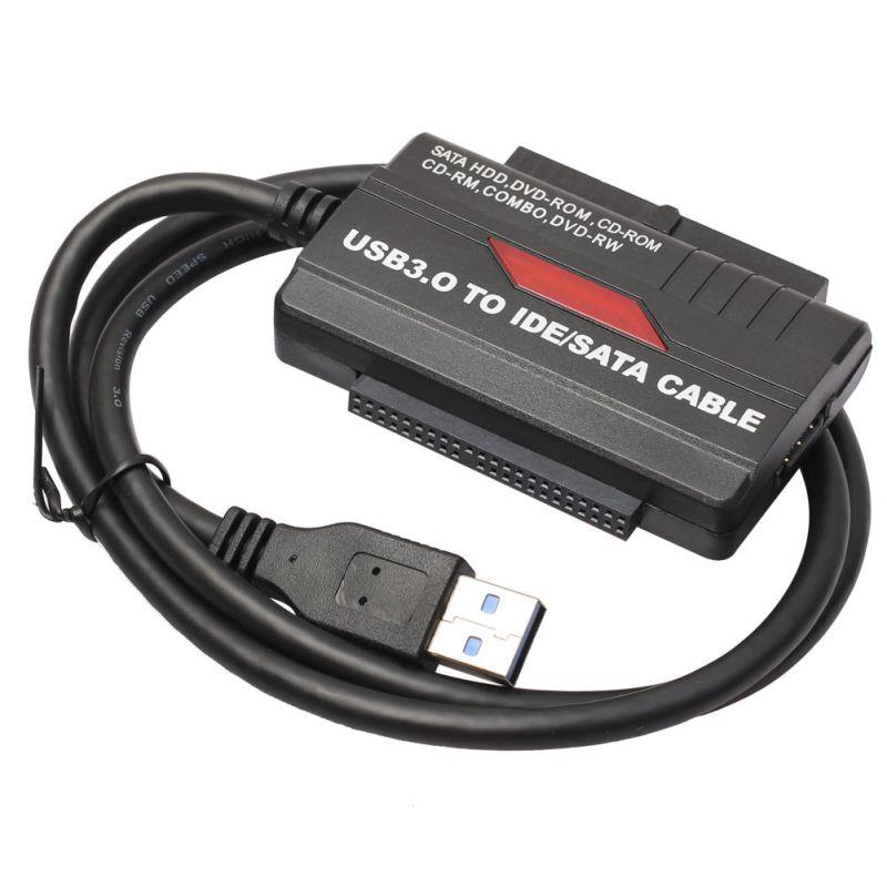 Адаптер - переходник - кабель USB3.0 - IDE/SATA для жесткого диска SSD/HDD 2.5 /3.5 , ver.01, черный - фото 1 - id-p220769520