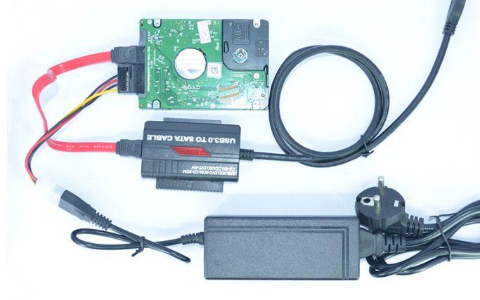 Адаптер - переходник - кабель USB3.0 - IDE/SATA для жесткого диска SSD/HDD 2.5 /3.5 , ver.01, черный - фото 4 - id-p220769520