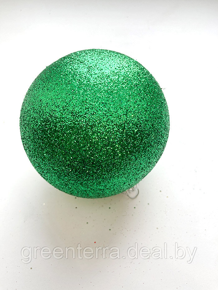 Шары пластиковые, парча зелёный 10 см - фото 5 - id-p220769642