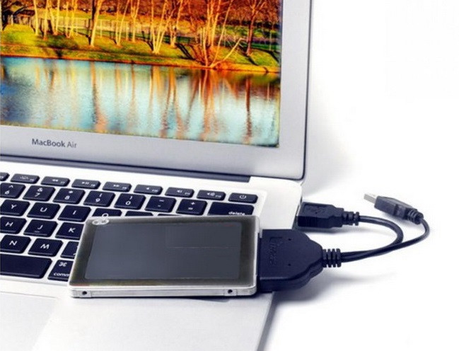 Адаптер - переходник - кабель SATA - USB3.0 - USB2.0 для жесткого диска SSD/HDD 2.5 , 0,23 метра, черный - фото 3 - id-p220770179