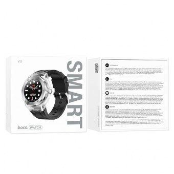 Смарт часы Hoco Y13 Smart (без функции звонка) Черные - фото 3 - id-p210577798