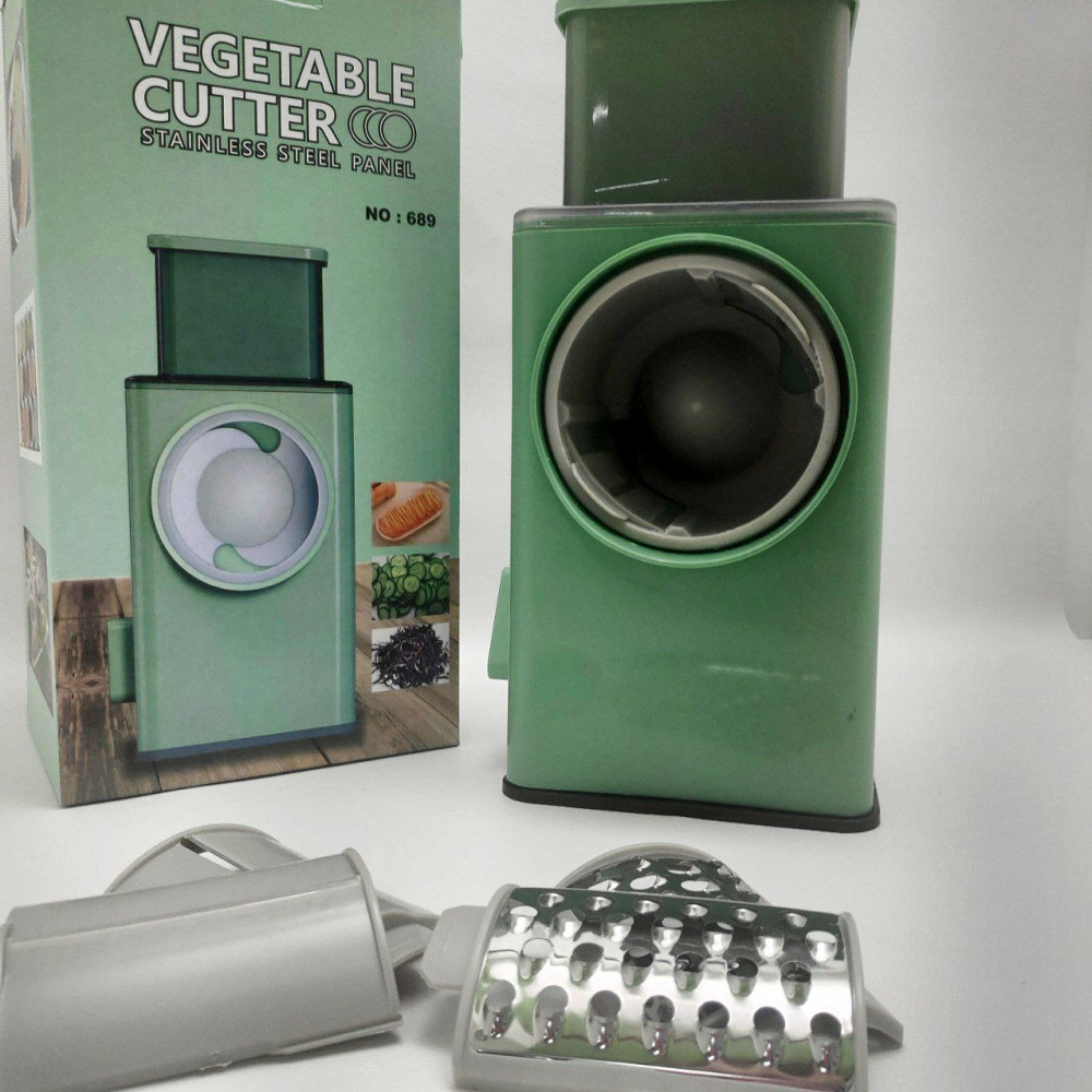 Многофункциональная овощерезка Vegetable Сutter / Механический слайсер с тремя насадками - фото 7 - id-p220771363