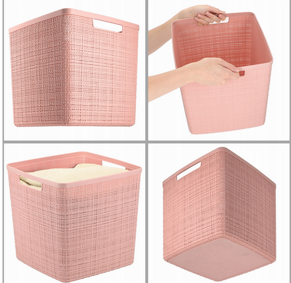 Корзинка Jute Cube 17 л, розовый - фото 3 - id-p220617070