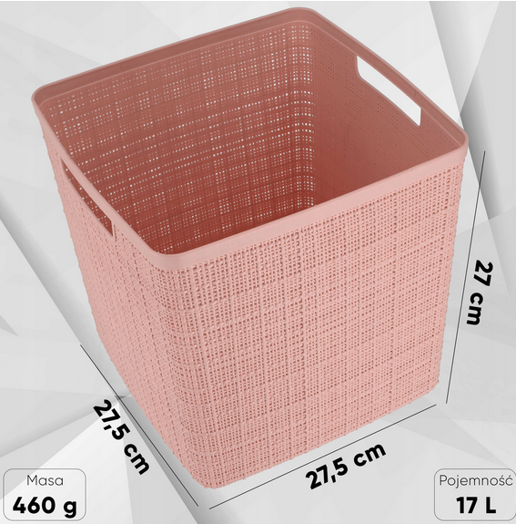Корзинка Jute Cube 17 л, розовый - фото 5 - id-p220617070