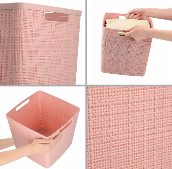 Корзинка Jute Cube 17 л, розовый - фото 6 - id-p220617070