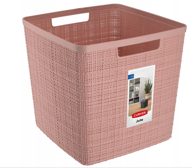 Корзинка Jute Cube 17 л, розовый - фото 1 - id-p220617070
