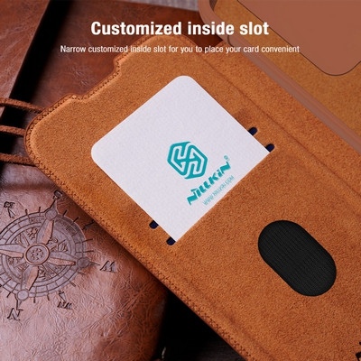 Кожаный чехол Nillkin Qin Pro Leather Case Черный для Samsung Galaxy S23 FE - фото 6 - id-p220773571