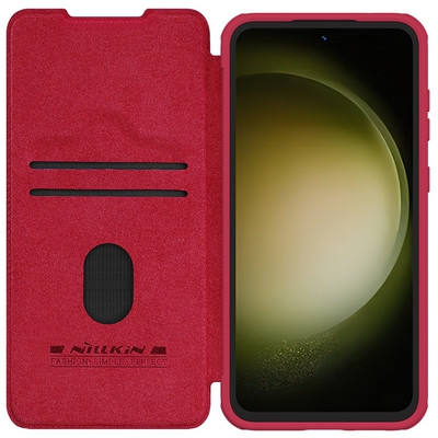 Кожаный чехол Nillkin Qin Pro Leather Case Красный для Samsung Galaxy S23 FE - фото 3 - id-p220773573