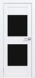 Двери межкомнатные экошпон  Амати 15 Черное стекло, фото 3
