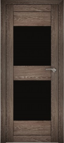 Двери межкомнатные экошпон Амати 15 Черное стекло - фото 6 - id-p123413197