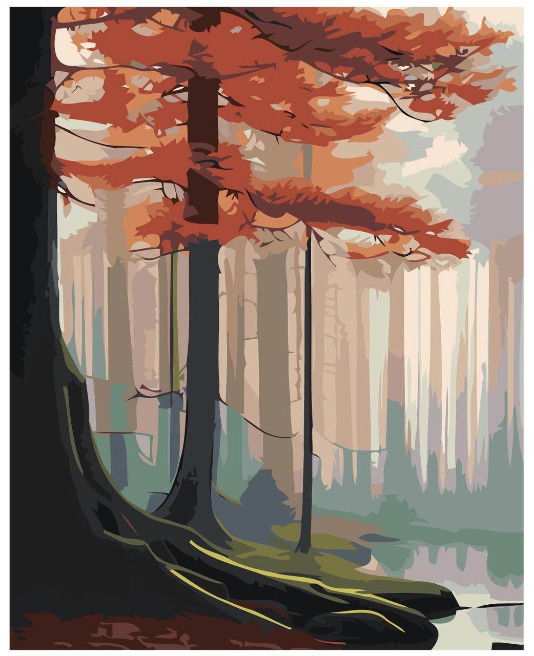 Картина по номерам Сосновый лес 40 x 50 | LI-258| SLAVINA - фото 1 - id-p220774134