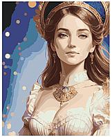 Картина по номерам Принцесса в короне 40 x 50 | LI-355| SLAVINA