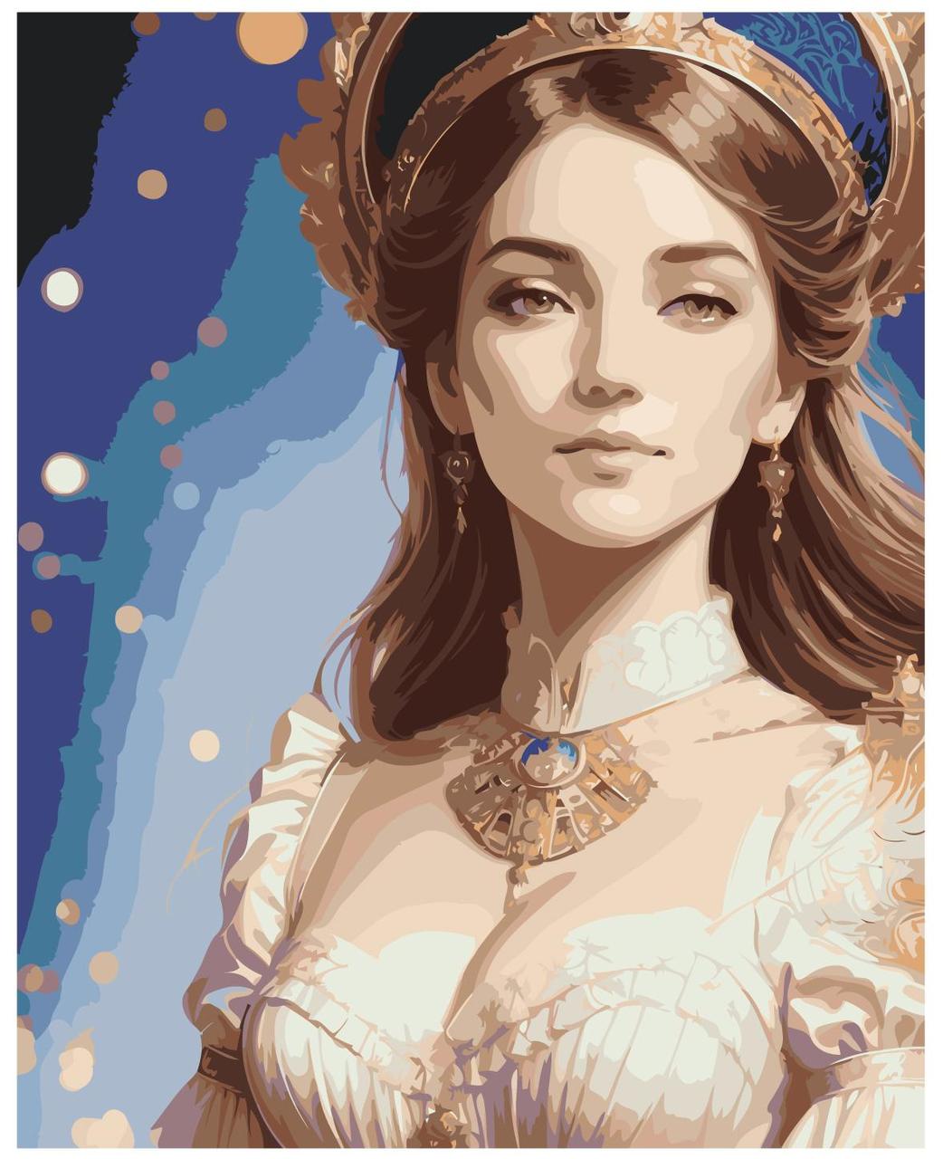 Картина по номерам Принцесса в короне 40 x 50 | LI-355| SLAVINA - фото 1 - id-p220774228
