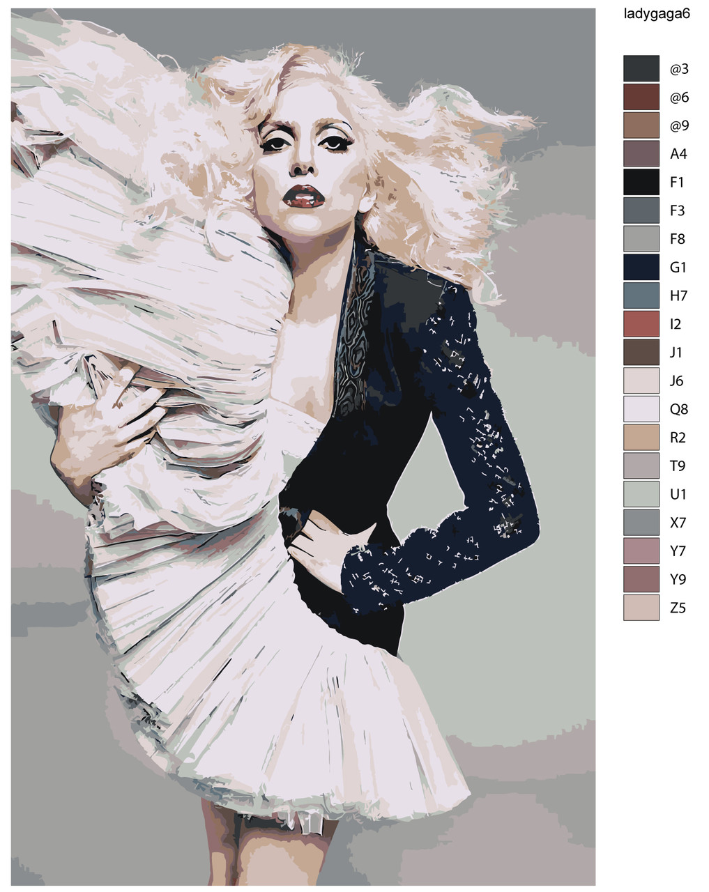 Картина по номерам Леди Гага 40 x 60 | FNBB-ladygaga6| SLAVINA - фото 2 - id-p220774248