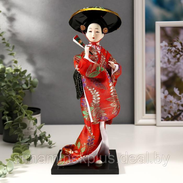 Кукла коллекционная "Китаянка с веером в шляпе" 30х12,5х12,5 см - фото 1 - id-p220775426